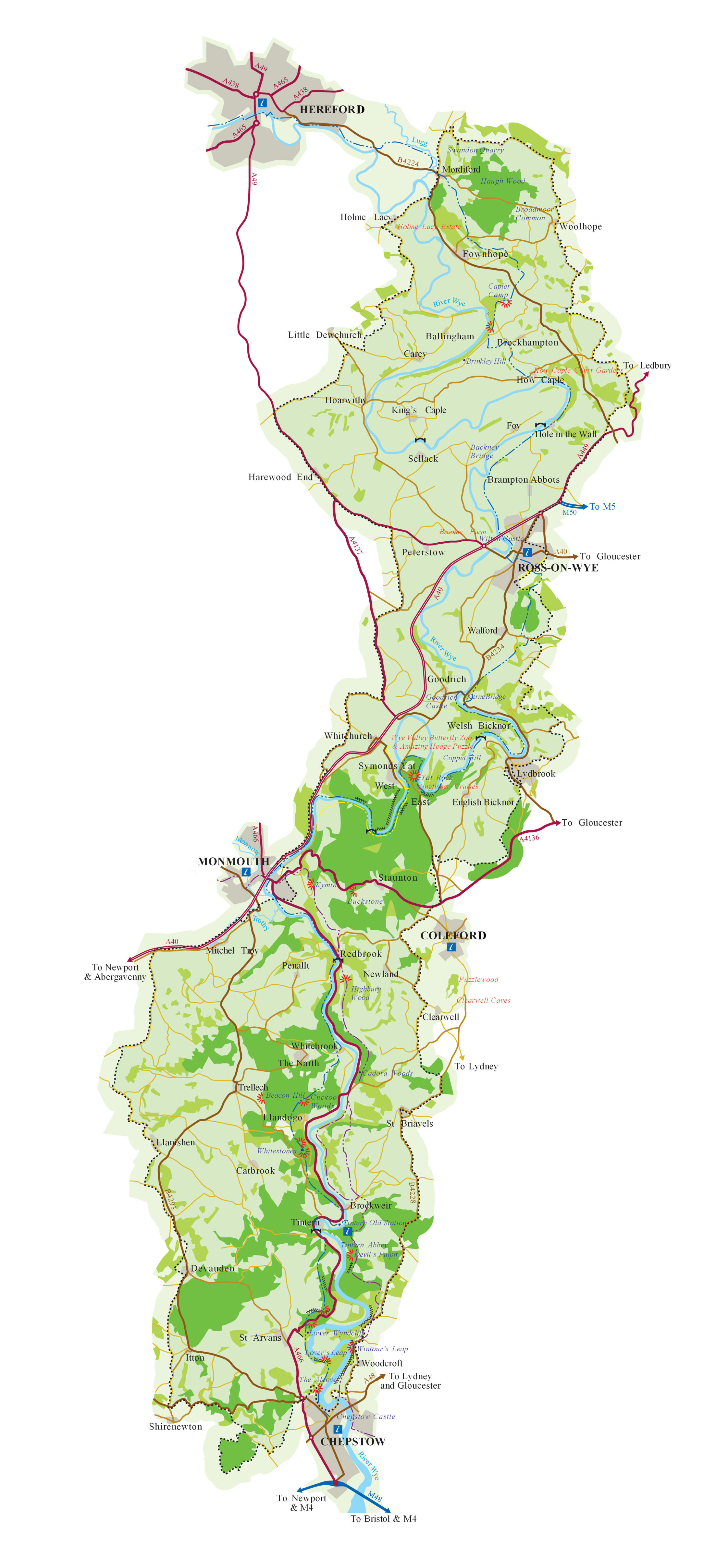 Wye Valley AONB map – Wye Valley AONB