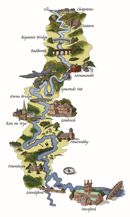 Canoe Map Of Wye Valley Wye Valley Aonb